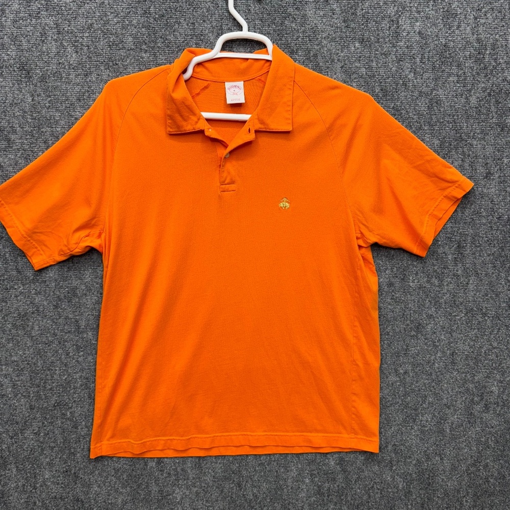 Brooks Brothers Men's polo short sleeve shirt Orange size XL